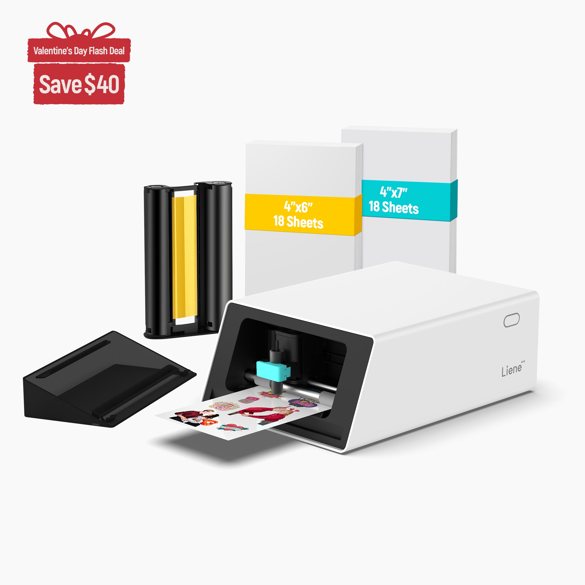 PixCut S1 Photo Sticker Printer and Cutter - Printing & Cutting All-in-One Machine (18 Sticker Sheets & 18 Photo Sheets)